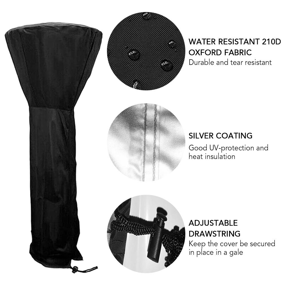 Крышка обогревателя для патио, водонепроницаемая, ветрозащитная, для наружного сада, крышка для обогревателя, прочный Оксфордский обогреватель