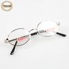 Elderly Women's Metal Full-Rim Oval Frame Retro Reading Glasses 100 Strength - Style 826