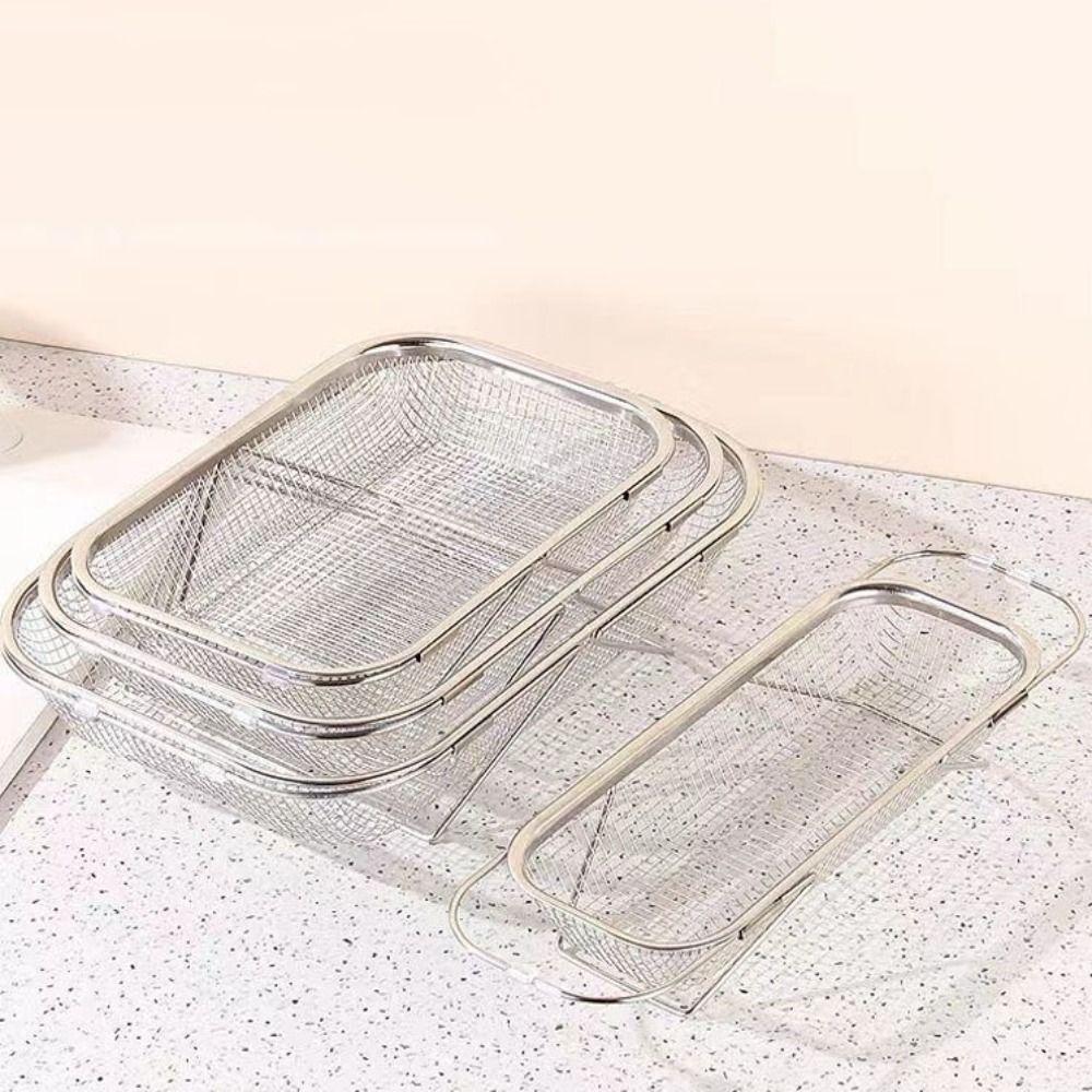 Versatile Expandable Sink Colander Stainless Steel Sink Strainer Sink Drainer Basket  Vegetables