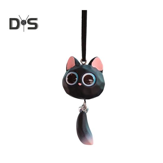 Подвесное украшение для автомобиля в виде кошки, симпатичная лиса, украшение для зеркала заднего вида автомобиля, декоративные аксессуары для салона автомобиля
