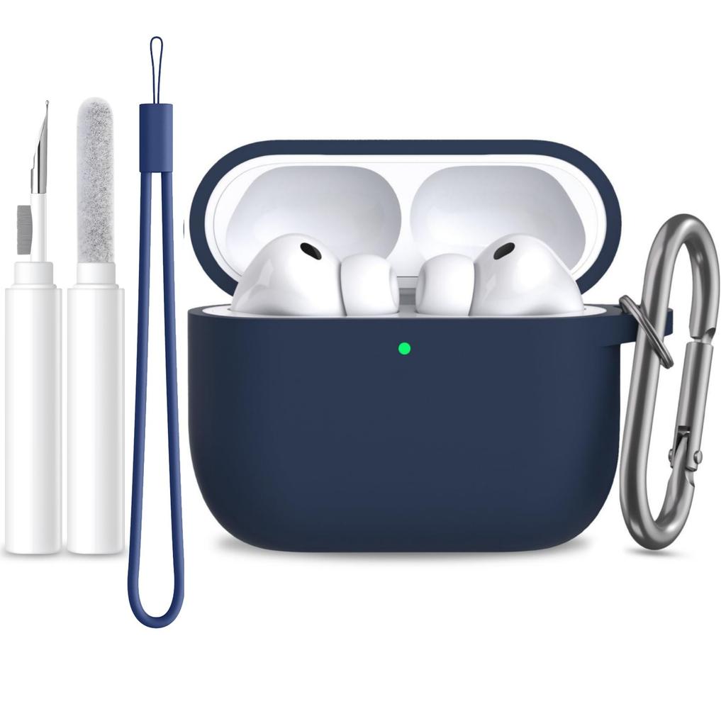 Для Airpods Pro 3 Чехол Крышка Защитный Силиконовый Чехол для Наушников (с карабином + шнурком + чистящим карандашом) Чехол для Airpods Pro 3