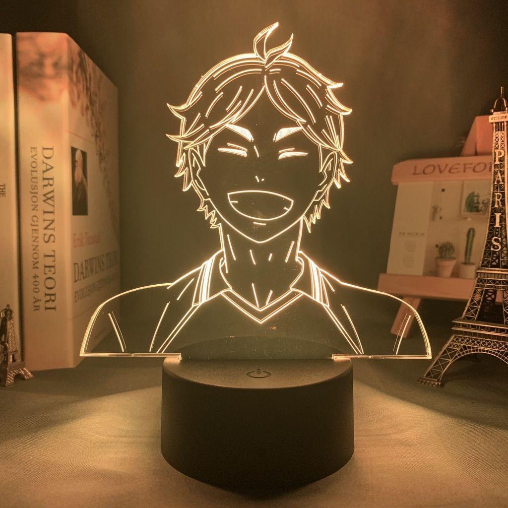 Ночной светильник Haikyuu Tobio Kageyama Figure, меняющий цвет, прикроватная лампа, классный подарок для поклонников Neon Haikyuu