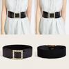 Vintage In Spired Slim Fit Leather Waist Belt With Metal Clasp For Women Dresses And Fashion