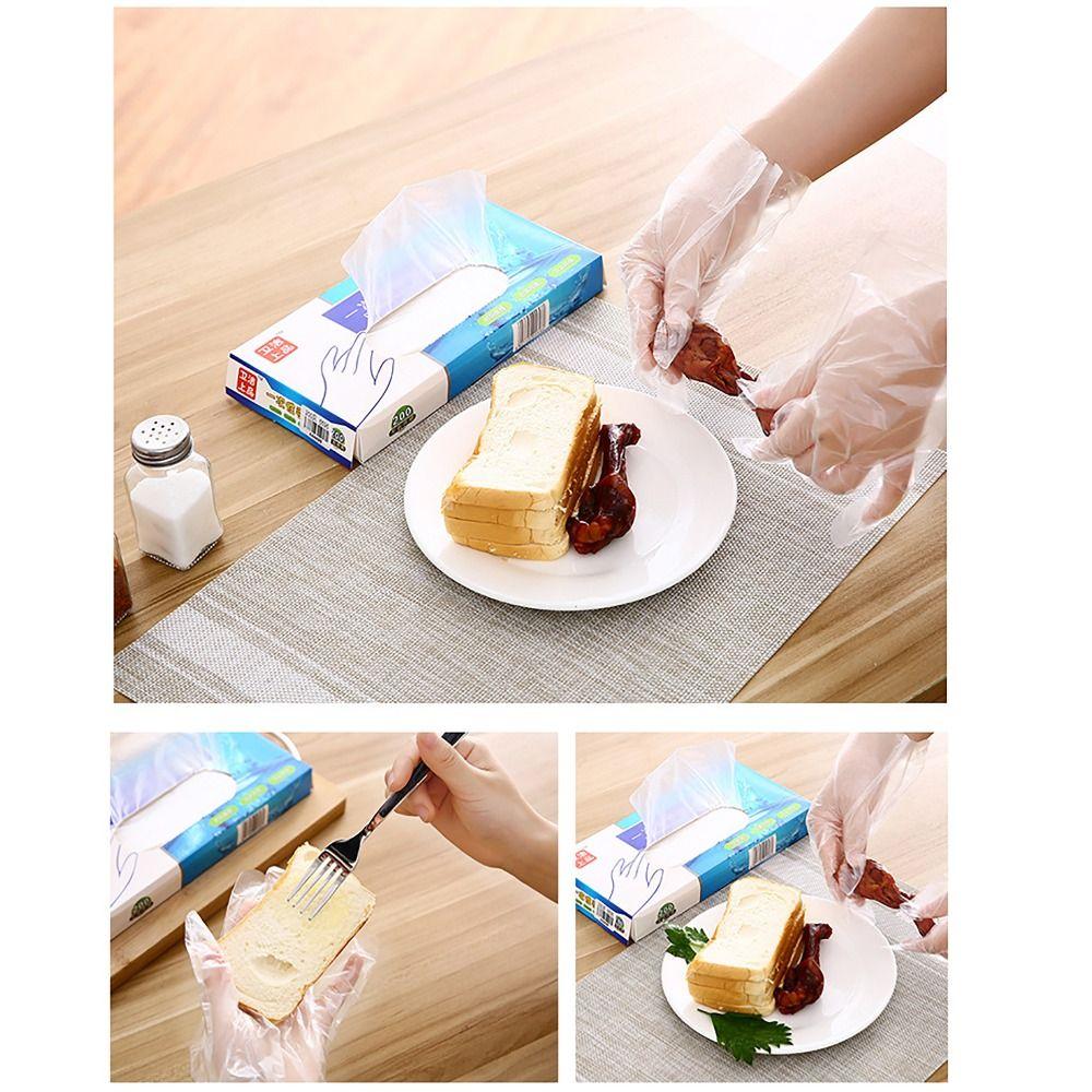 100Pcs/box Thickened TPE Cleaning Gloves Transparent Latex Free Gloves For Household Market