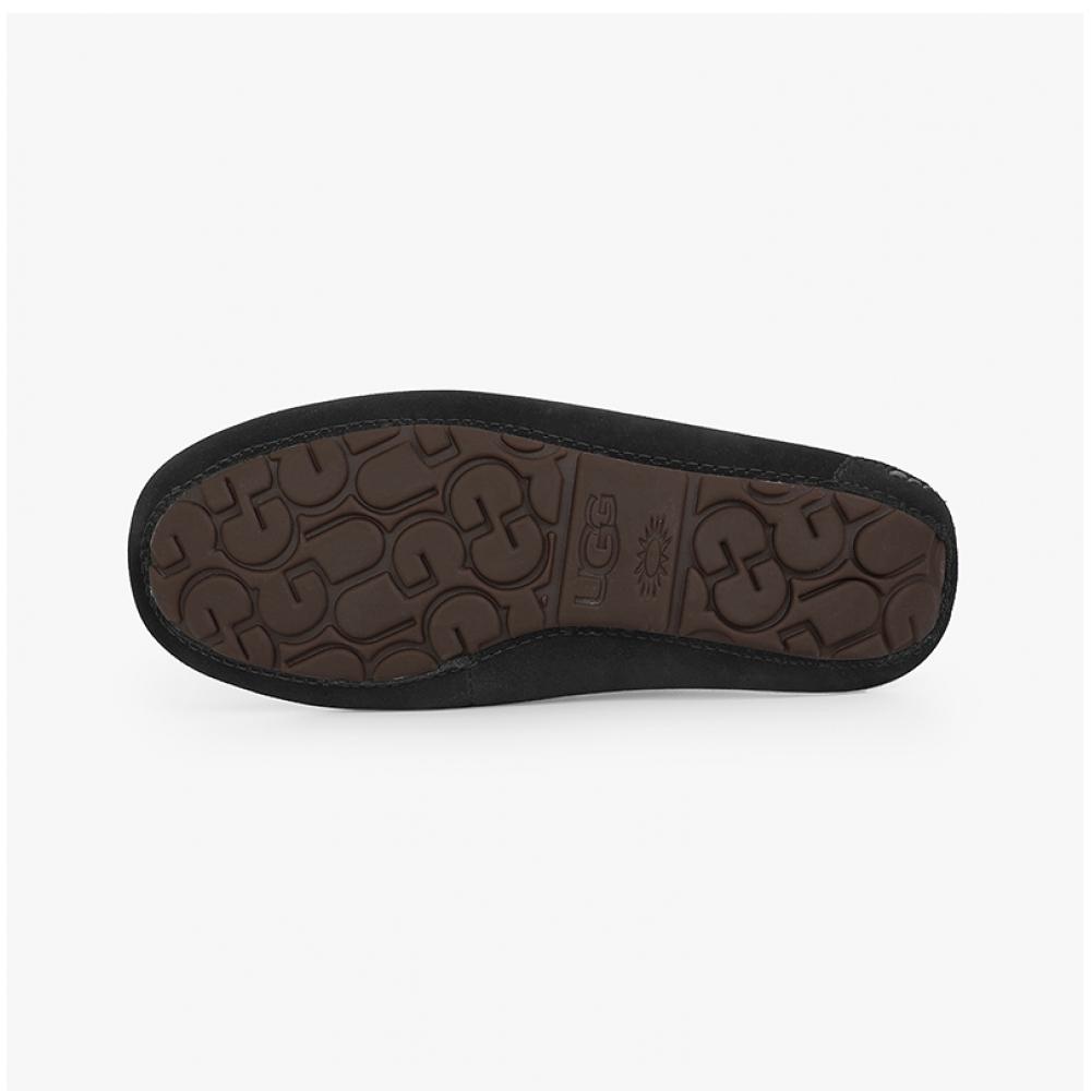 UGG 1106878 Blk Ansley Черные мокасины на плоской подошве