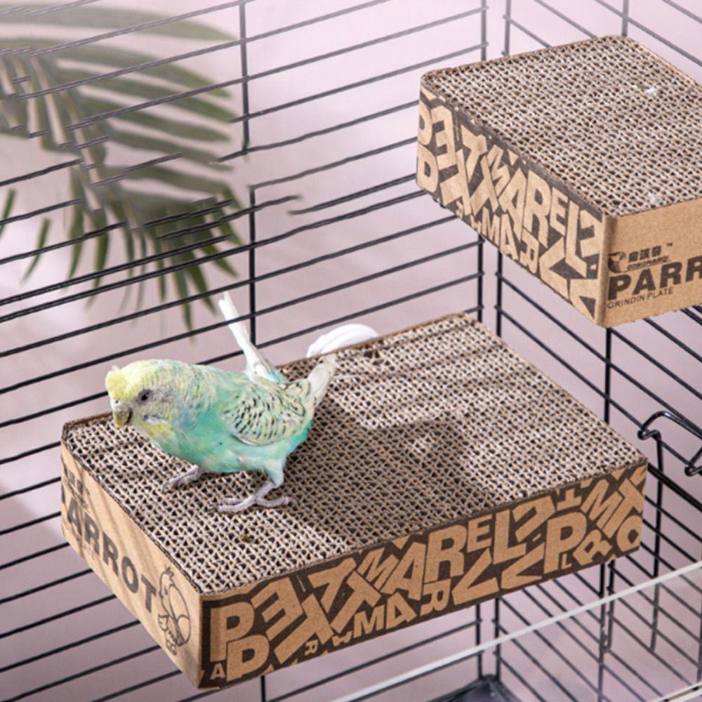 Thickened Parrot Cardboard Platform Double Sided Bird Training Platform For Grinding Exercise