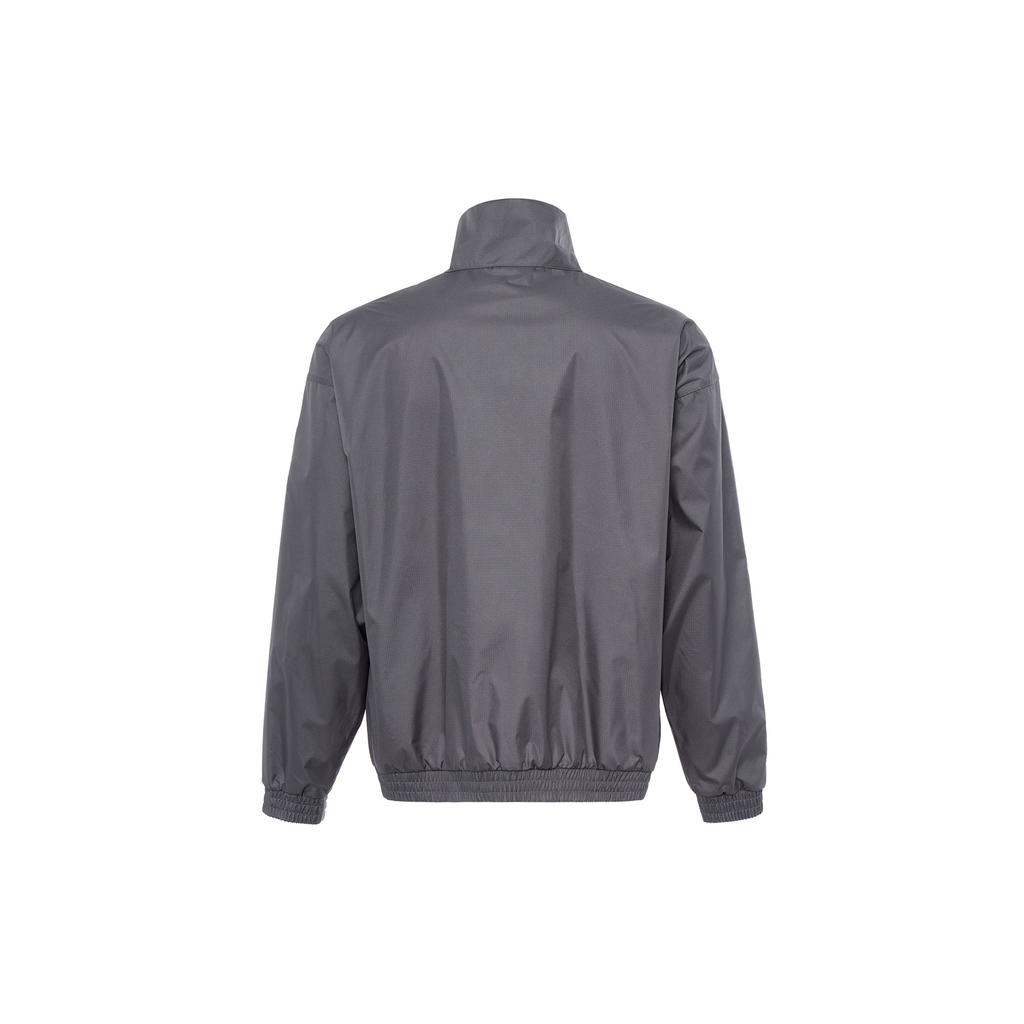 Adidas Originals Striped Stand Collar Zip-Up Long Sleeve Jacket Unisex Jackets Dark-Grey JI7533