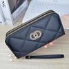 Women's Double Zipper Long Wallet: Large Capacity Clutch & Mobile Phone Bag