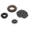 Metal Steel 410 16 Tooth Freewheel 38 Link Chain 9 Tooth Sprocket Set for Bike Bicycle