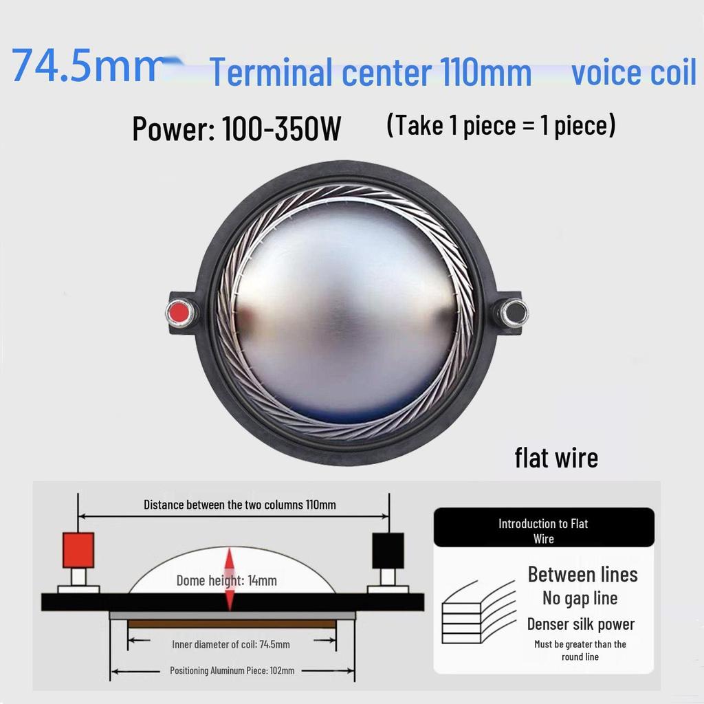 Ремонтные детали для диафрагмы высокочастотного динамика: 25-75 Жила Круглая Плоская Проволока