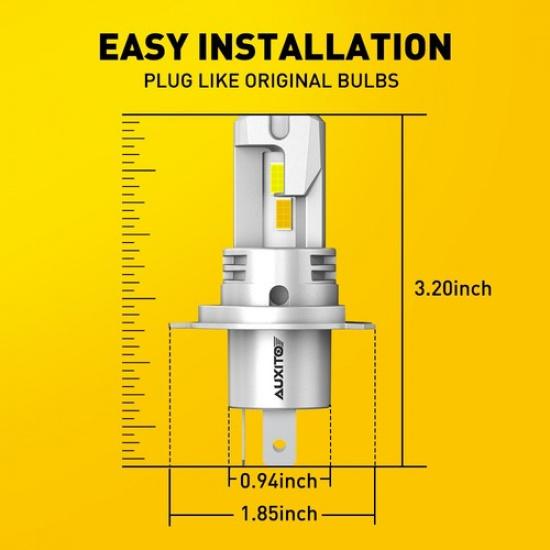 H4 HB2 9003 LED Headlight Bulbs Conversion Kit High Low Dual Color 2PC EA