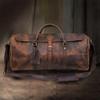 Vintage Full Grain Leather Duffel Bag Handmade Leather Weekender Bag Travel Duffel for Men Overnight Bag Carry On Bag Christmas Gift