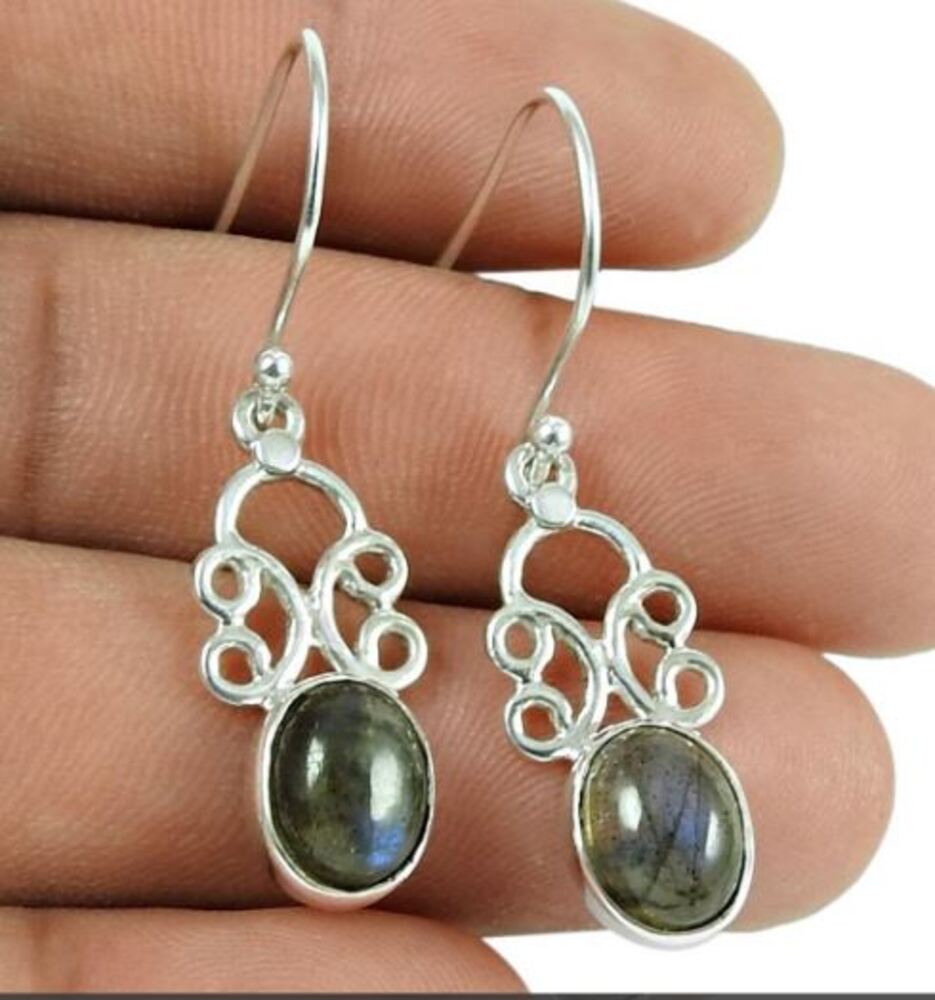 Solid 925 Sterling Silver Handmade Designer Boho Earring Gift For Wife Designer Earrings Silver Jewelry