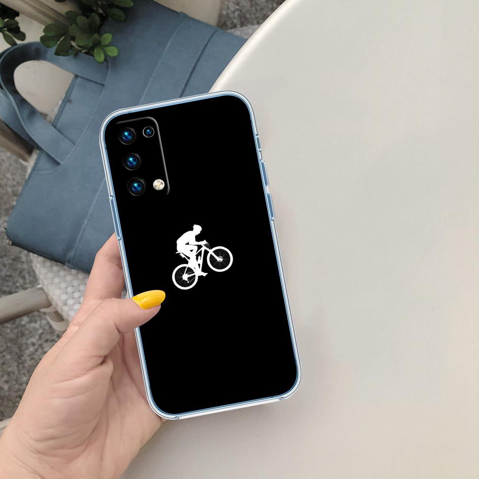 LO28 Cycling Bicycle Soft Shell Transparent Phone Case for Motorola Moto G7 G8 G9 G84 G85 G73 G24 G15 Z2 Play Power Plus