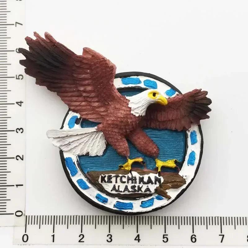 США Аляска Медведь Kawaii Магниты на холодильник Туристический сувенир Британский Канада Медведь Холодильник Магнитные наклейки Милый магнит Декор Подарок