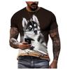 3D Casual Dog Print T Shirt Men Women Summer Animal Tee Man O Neck Short Sleeve Loose Tops Breathable Couples T Shirts