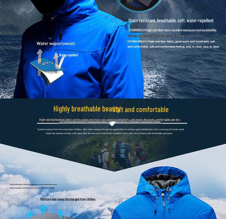Men's Windproof Waterproof Spring/Autumn Jacket, Customizable Logo, Team Uniform