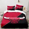 Red Bulls Basketball 3PCS Bedding set,Ideal for 1pc Duvet Cover And 2pcs Pillowcases Perfect for Fan gift,Ideal for Bedroom, Dormitory