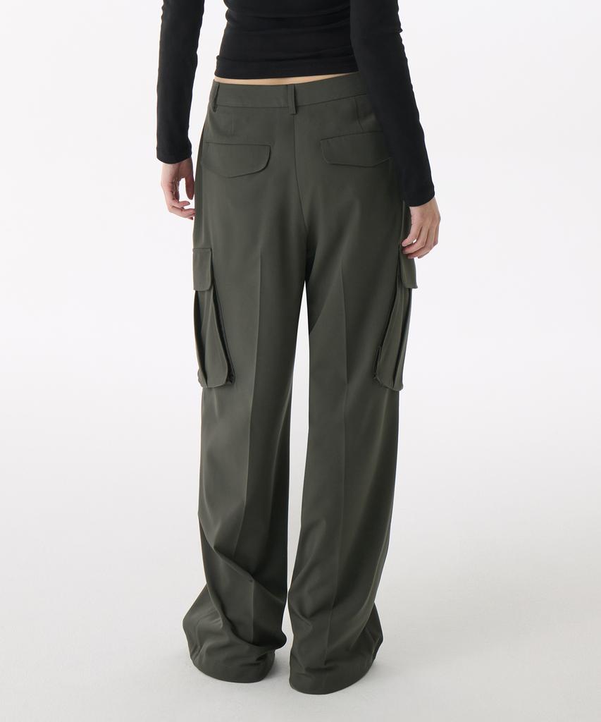 MUSINSA STANDARD WOMAN Women'S Parachute Cargo Slacks [Dusty Khaki]