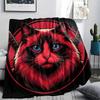 Samurai Muppet Cat Toucan Dog Print Flannel Blanket,High quality Comfortable for All Seasons,Home Decor,Warmth and Comfort,Perfect for Christmas Gifts