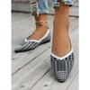 Large Pointed Fly Woven Single Shoes for Women, Thin Casual Shallow Mouth Flat Shoes