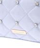 De Tulle Handle Rhinestone Boston Bag for Grayish Blue [Maison Fleur] Handbag, EC-exclusive Women,