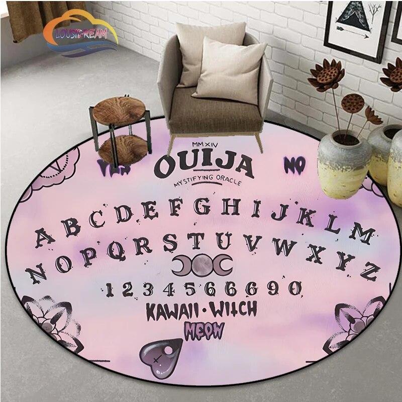 Коврик с символом пентакля, круглый ковер масонства, голова козла, доска для спиритических сеансов Сатаны с руками, коврик для оккультизма, коврик для колдовства, гот