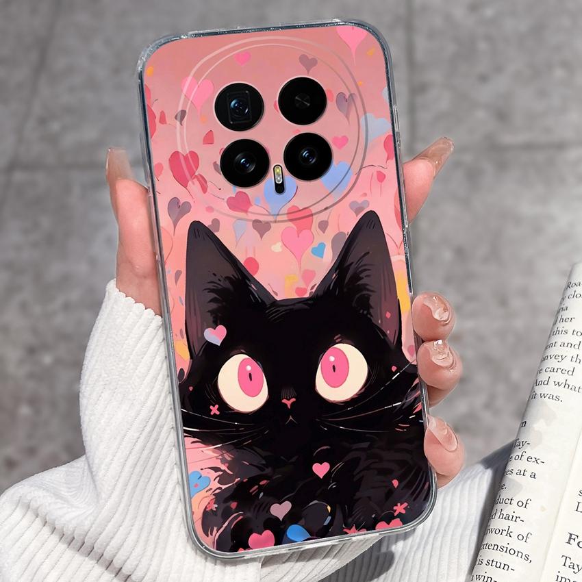 Для Huawei Honor Magic8 7 6 5 Pro Nova 12 Ultra 12i Чехол для телефона Красивый цветочный узор Прозрачный силиконовый Полностью защитный чехол Для корпуса Huawei