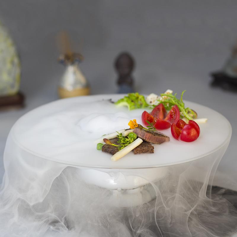 Creative UFO Cocktail Glass Bar Restaurant Glassware Tableware Flying Saucer Smoothie Juice Cup Japan Cuisine Dry Ice Art Plate