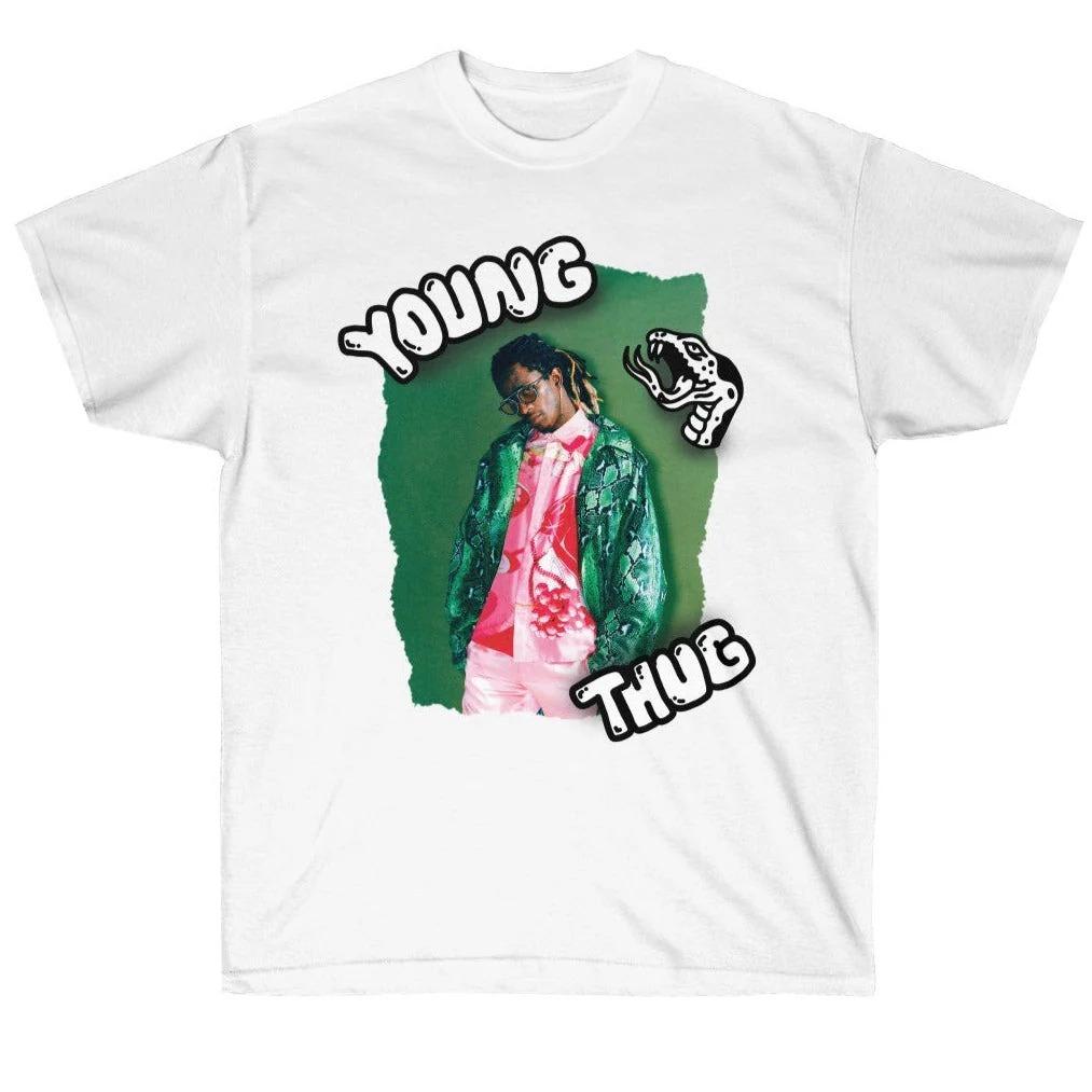 Young Thug Album Tour 100Cotton Shirt Unisex Retro Y2k Hiphop 2026 Summer Unisexs Oneck Short Sleeve Graphics Tshirt Fan Gift