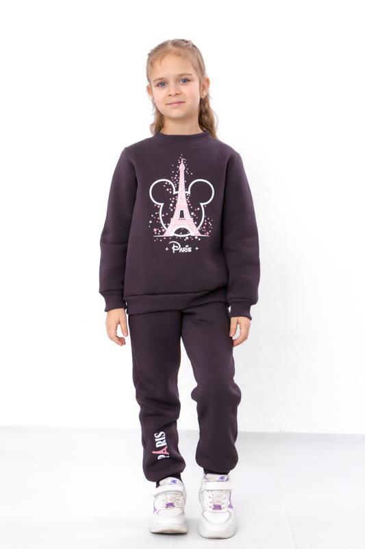 Set – Girls' Paris Print Warm Sweatshirt & Pants, Comfortable Fit, Winter 6063-025-33-5-1 HC