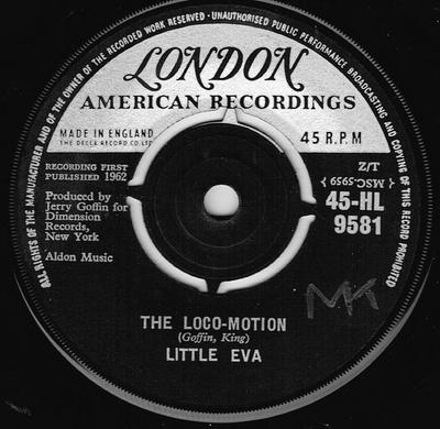 7-дюймовая пластинка LITTLE EVA - Loco-motion 45HL9581 LONDON 1962 UK Rock Б/у