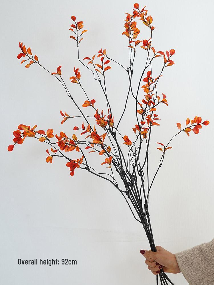 Maple Leaf Dried Flower Bouquet: Autumn Leaves & Tree Trunk Arrangement for Wabi-Sabi Style Home Décor