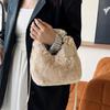 Плюшевые наплечные сумки для Femme Роскошный дизайнерский мягкий зимний женский клатч-кошелек Сумка-тоут Модная женская сумка кроссбоди подмышку