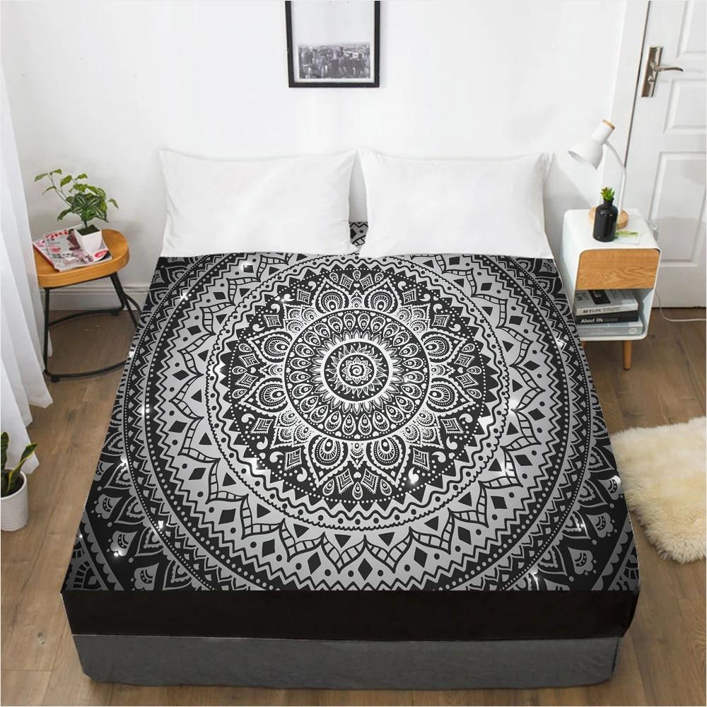 Простыни на заказ, наматрасник с резинкой, 3D простыня, постельное белье 200x200 160x200, простыня, постельное белье в богемном стиле