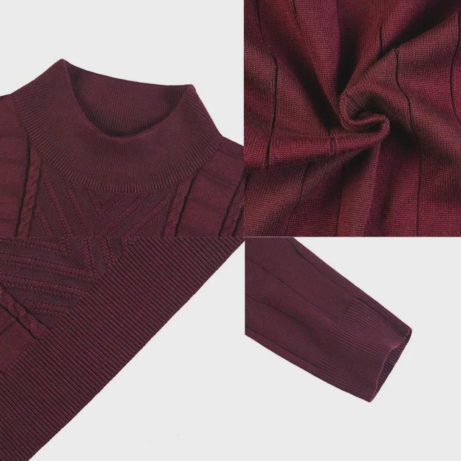 Men's Slim Fit Korean Style Half Turtleneck Knit Sweater - Long Sleeve, Versatile, and Stylish for Autumn and Winter