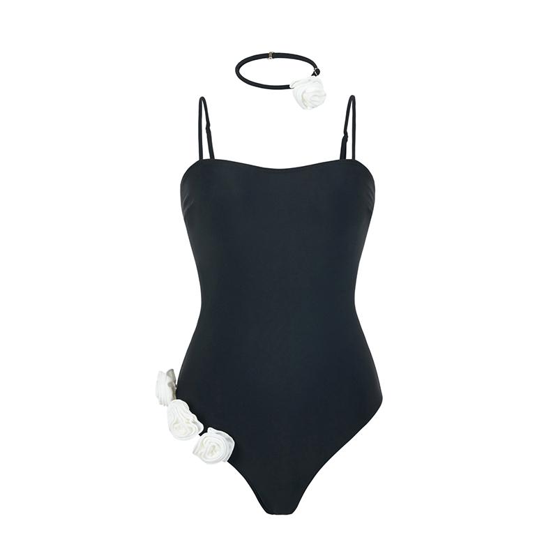 Sexy Flowers One Piece Swimsuit For Women Bodysuit Swimwear Female Push Up Monokini High Cut Bathing Suit Beachwear Bathers