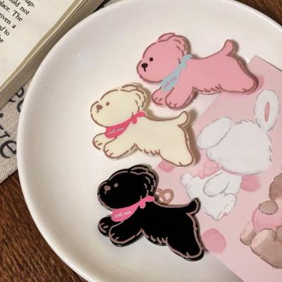 2 шт. Заколка для волос для девочки Акриловая, подобранная по цвету, в форме щенка, Зажимы для волос, Легкие, Заколки для челки, Аксессуары для укладки волос