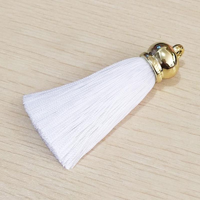 15*70 мм позолоченный колокольчик с шелковой кисточкой, подвеска для изготовления ювелирных изделий, брелок для ключей