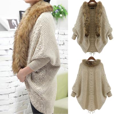 Женские повседневные свободные вязаные топы, кардиган с рукавами, теплый свитер