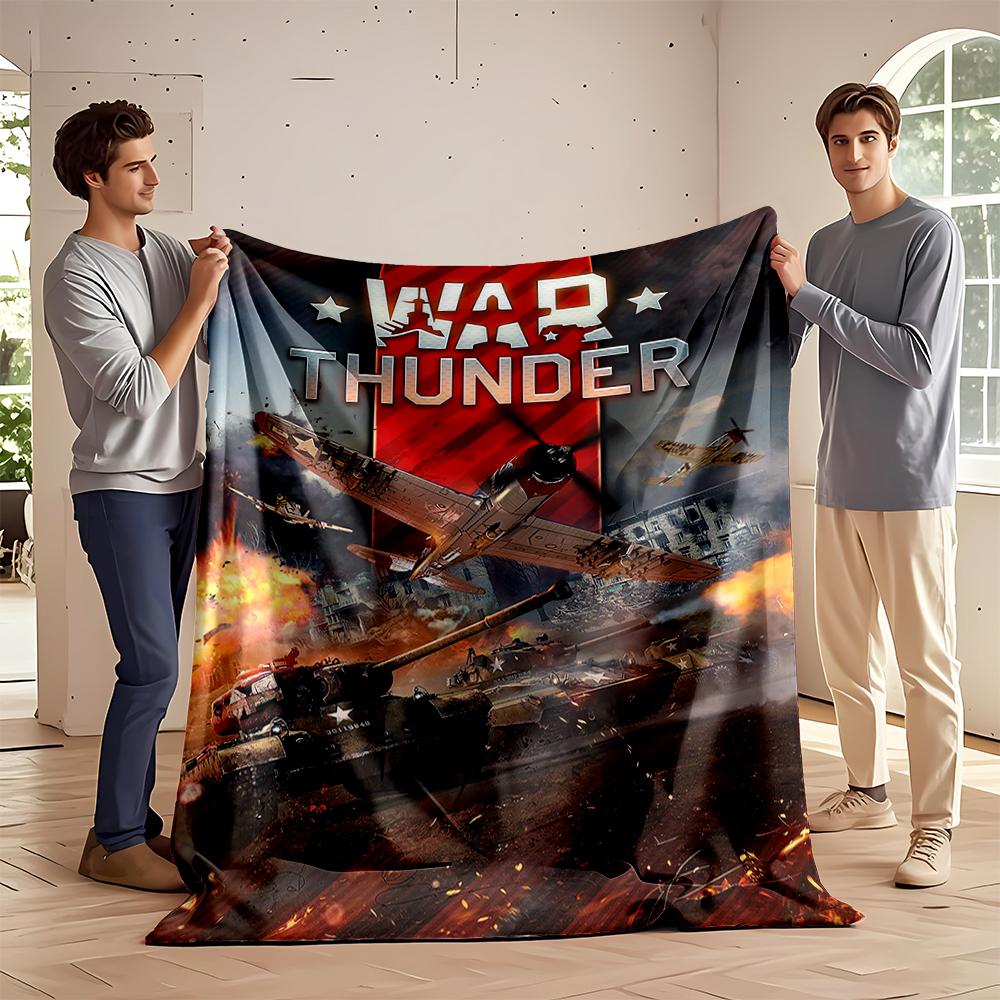 War Thunder Game Themed Blanket Art Flannel blanket for bedroom, living room, sofa, and nap sofas.