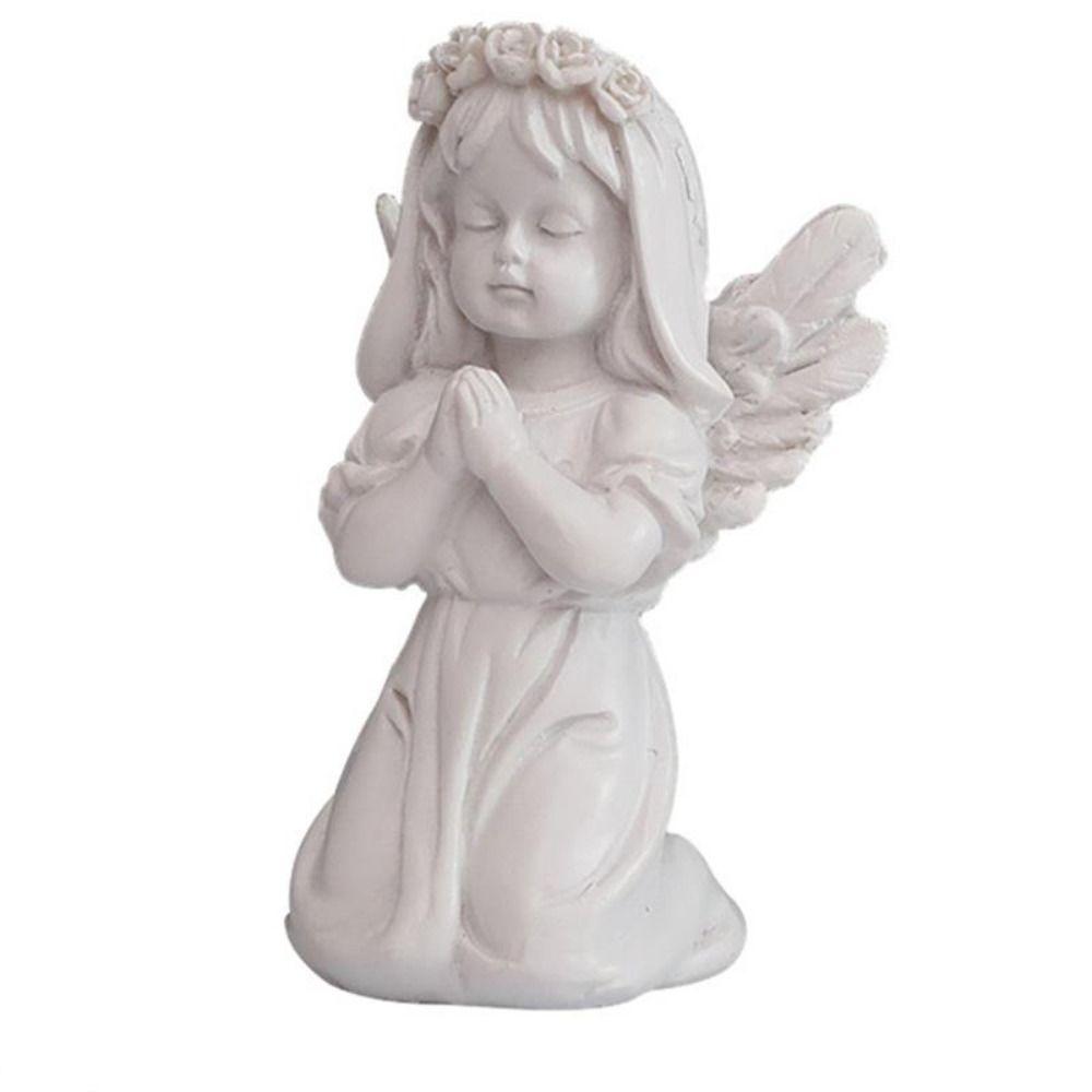 High Quality Delicate Gift Winged Angel Statue Resin Crafts Desktop Ornaments Garden Sculpture