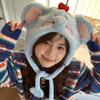 Korean Style Ear Protection Hat Cute Fluffy Beanie Hat Fashion Elephant Warm Hat  Outdoor