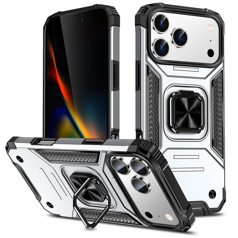 Для iPhone17 Магнитный чехол для телефона для Apple 16pro Подставка-кольцо 15 Противоударный защитный чехол для телефона Магнитная подставка