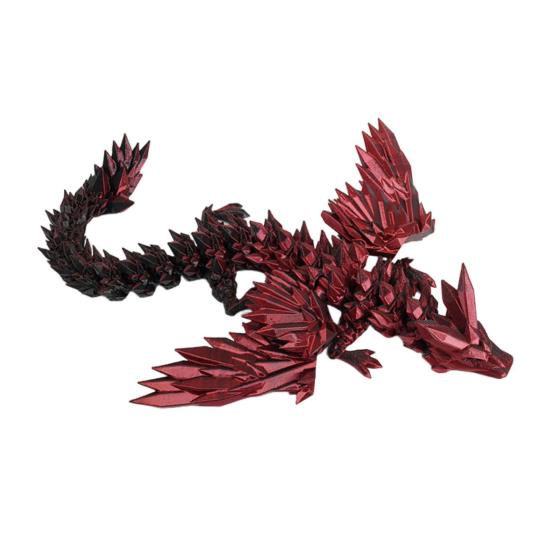 3D Printed Flying Dragon Figurine Winged Dragon Figure Movable Joints Articulated Dragon Model