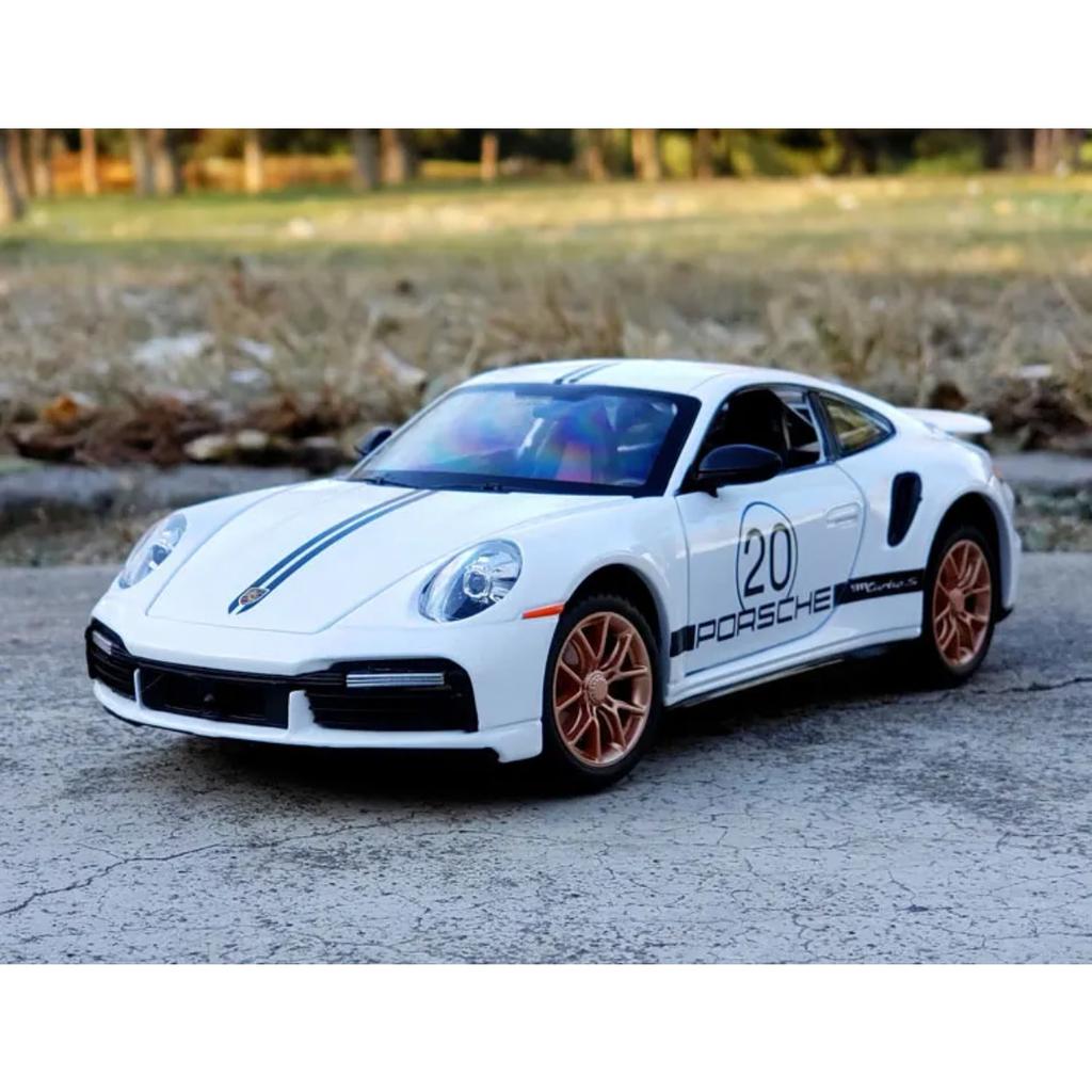 1/24 Porsche 911 TARGA TURBO S Сплав Гоночная Модель Автомобиля Литье под Давлением Симуляция Металлическая Игрушечная Модель Автомобиля Звук Свет Коллекция Подарок