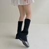 Solid Color Leg Covers Warm Knitted Socks Fashion Foot Cover
