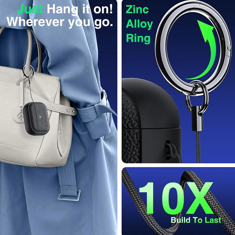 Улучшенный чехол для AirPods Pro 3 с текстурой мягкой кожи, защитный чехол, совместимый с Apple Airpods Pro 3-го поколения, беспроводная зарядка