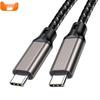USB5 16K Кабель C-to-C: Двухпортовый 80G для данных, быстрая зарядка PD240W, совместимость с USB4