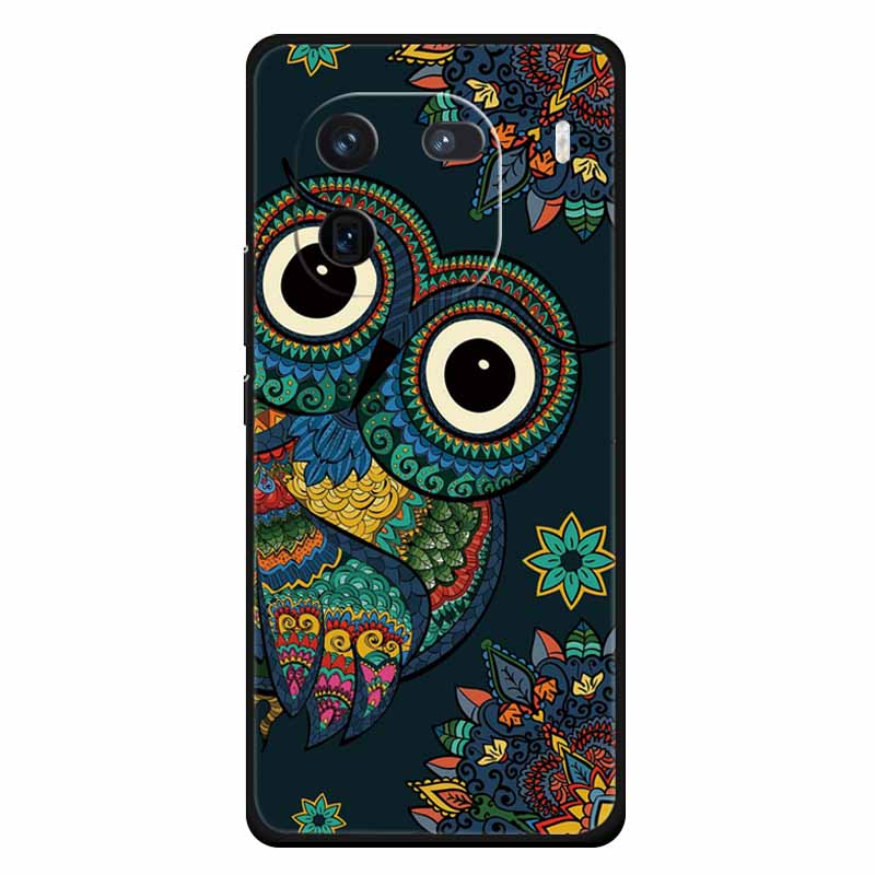 For Vivo Iqoo 12 Case Soft Silicone Cat Owl Fashion Back Covers for Vivo iQOO 12 Pro Cases Marble Shockproof Phone Shells Iqoo12